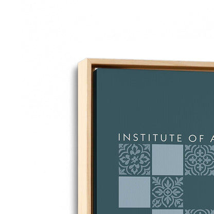 [Color:American Maple], Picture of art in a American Maple frame at an angle
