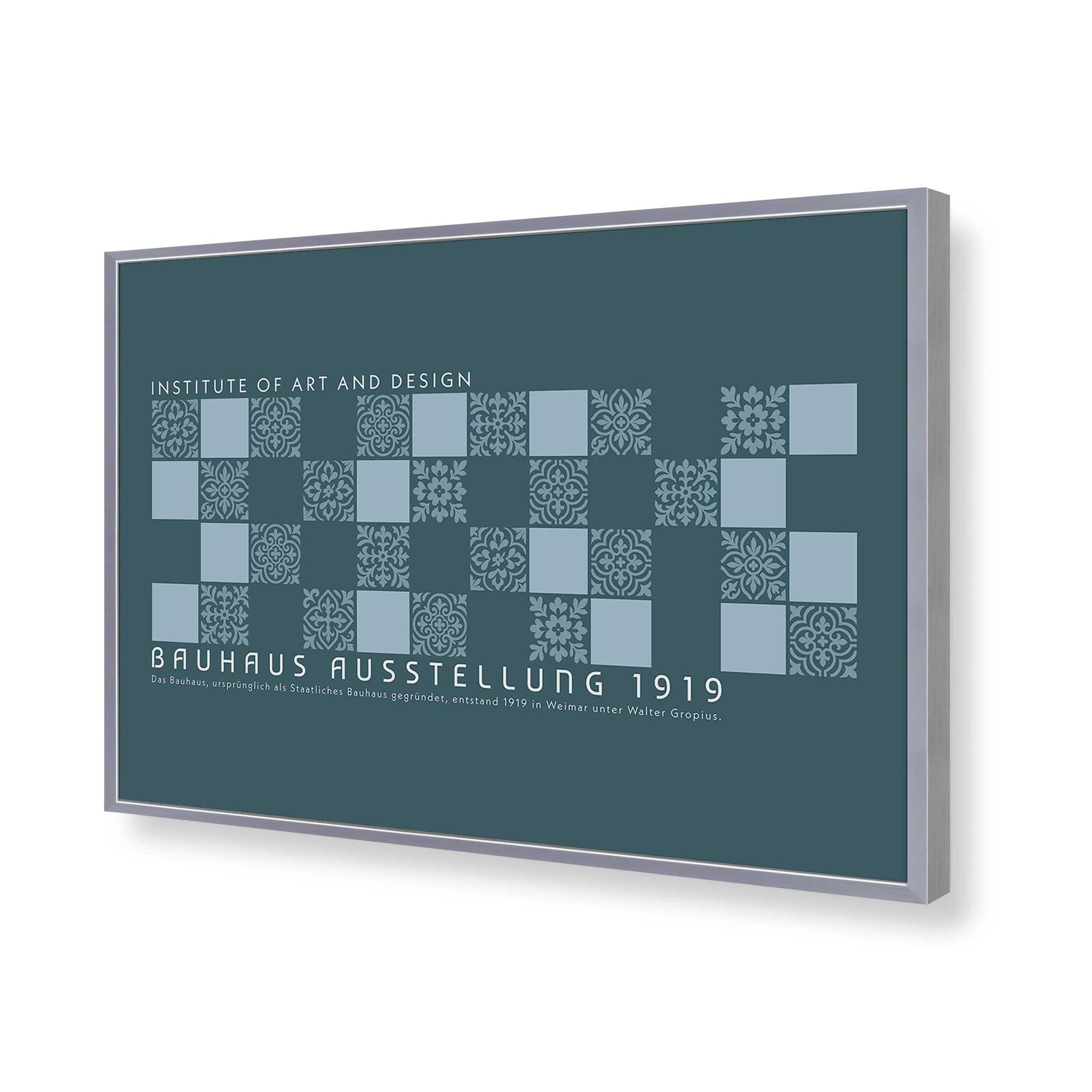 [Color:Polished Chrome], Picture of art in a Polished Chrome frame of the corner