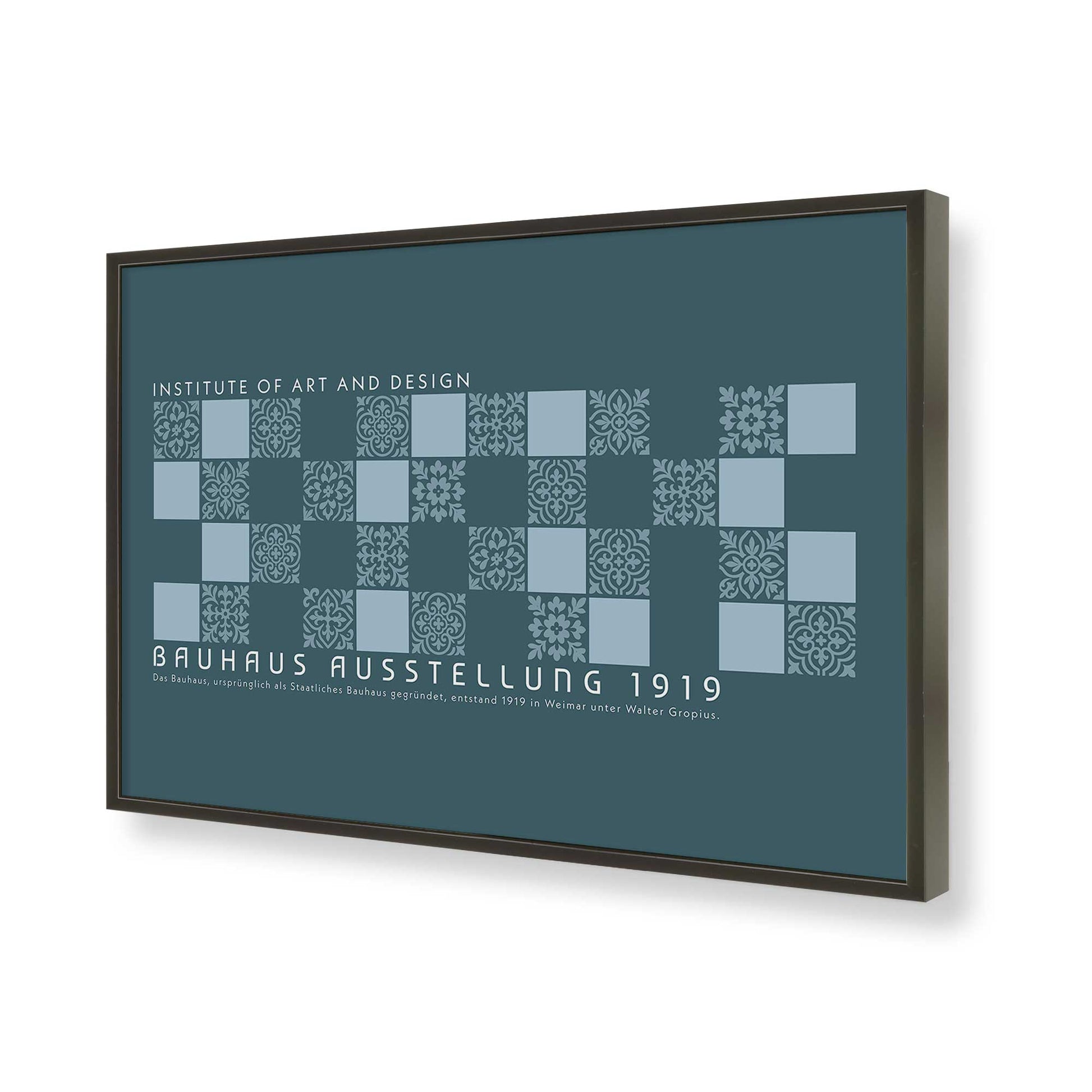 [Color:Satin Black], Picture of art in a Satin Black frame of the corner