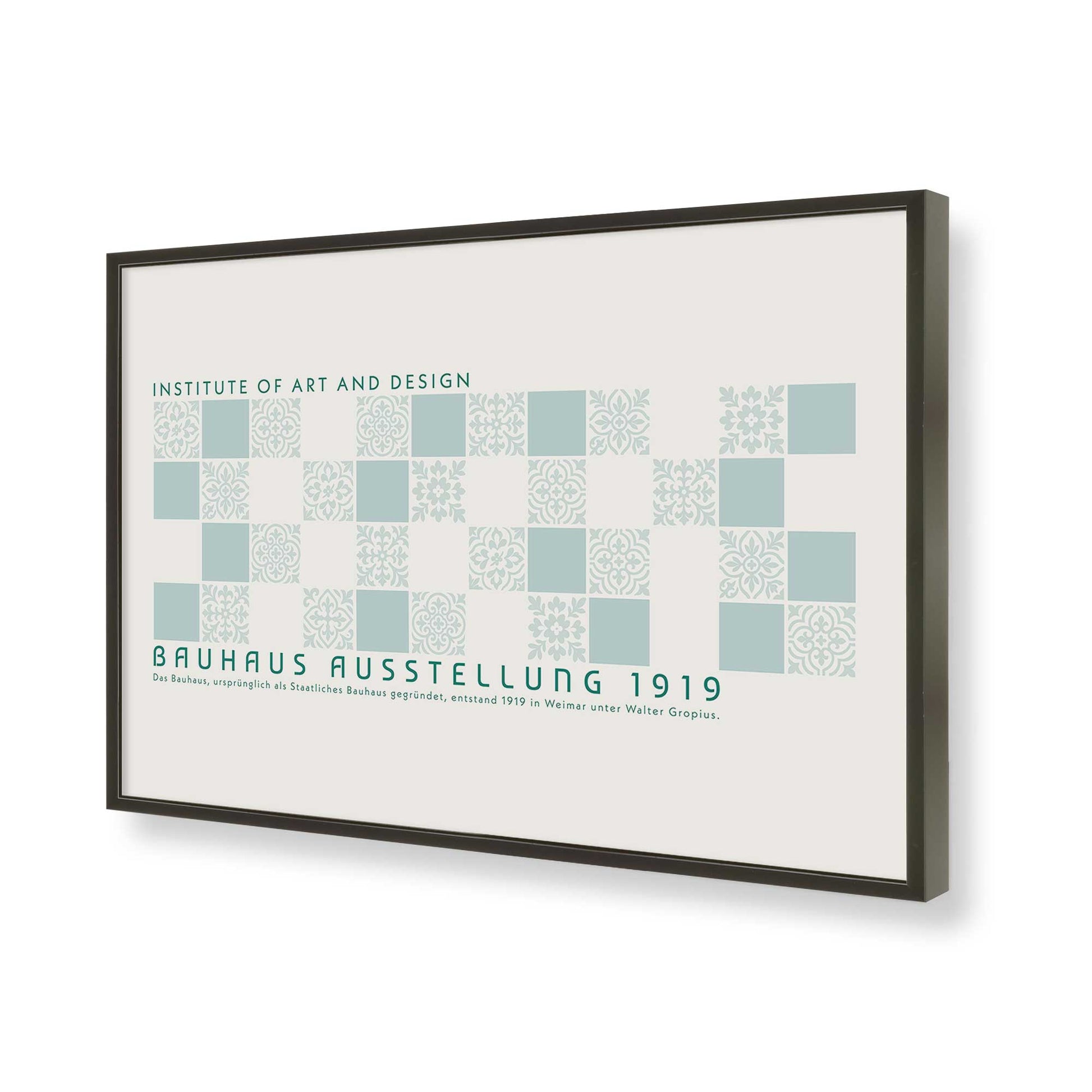 [Color:Satin Black], Picture of art in a Satin Black frame of the corner