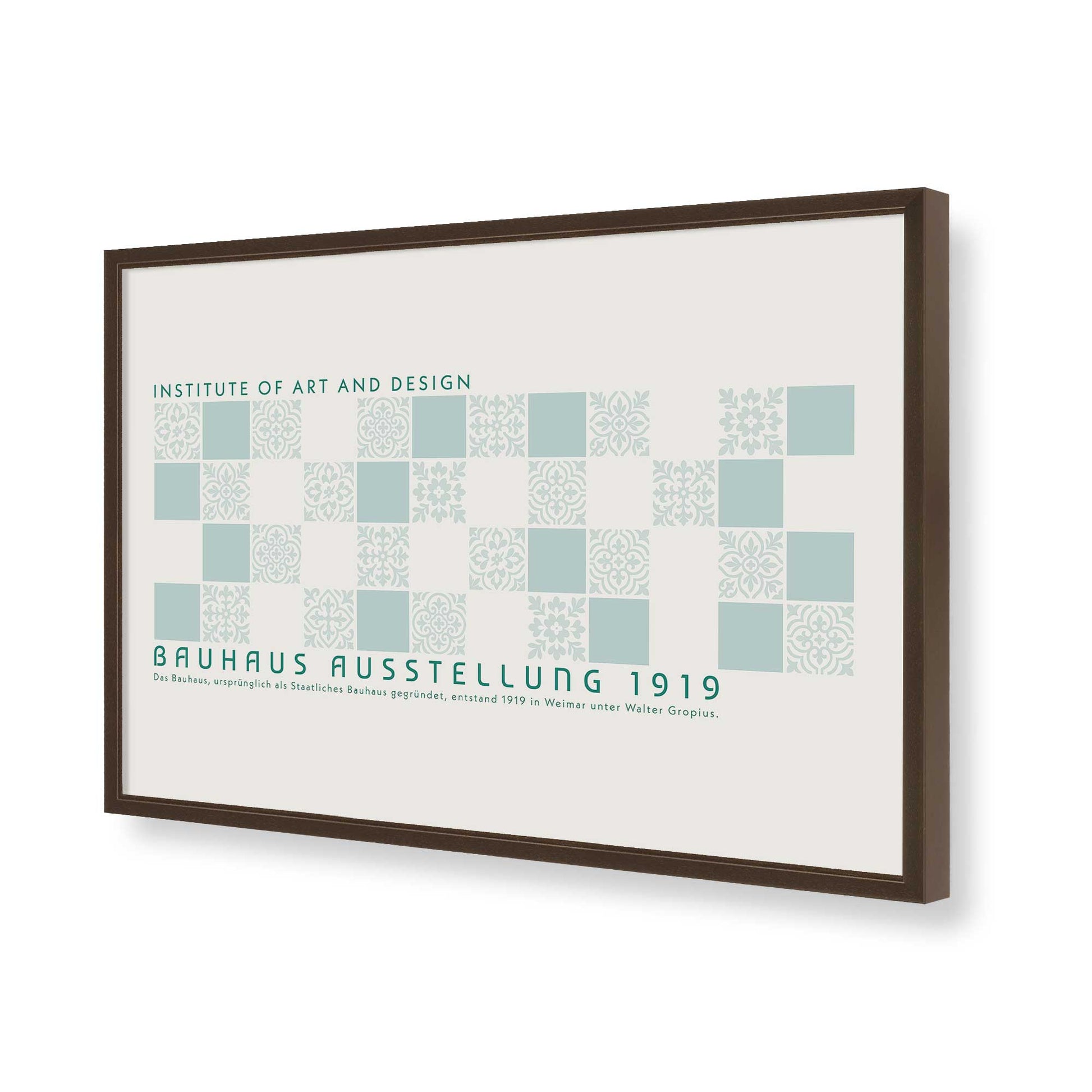 [Color:Brown], Picture of art in a Brown frame of the corner