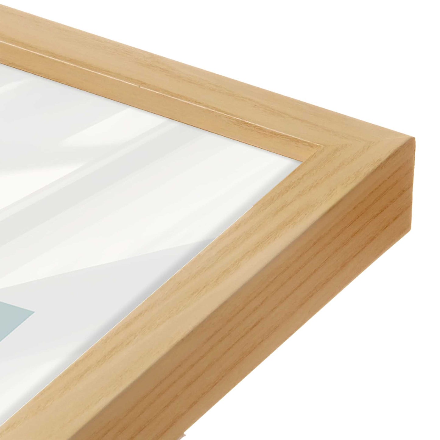 [Color:American Maple], Picture of art in a American Maple frame at an angle