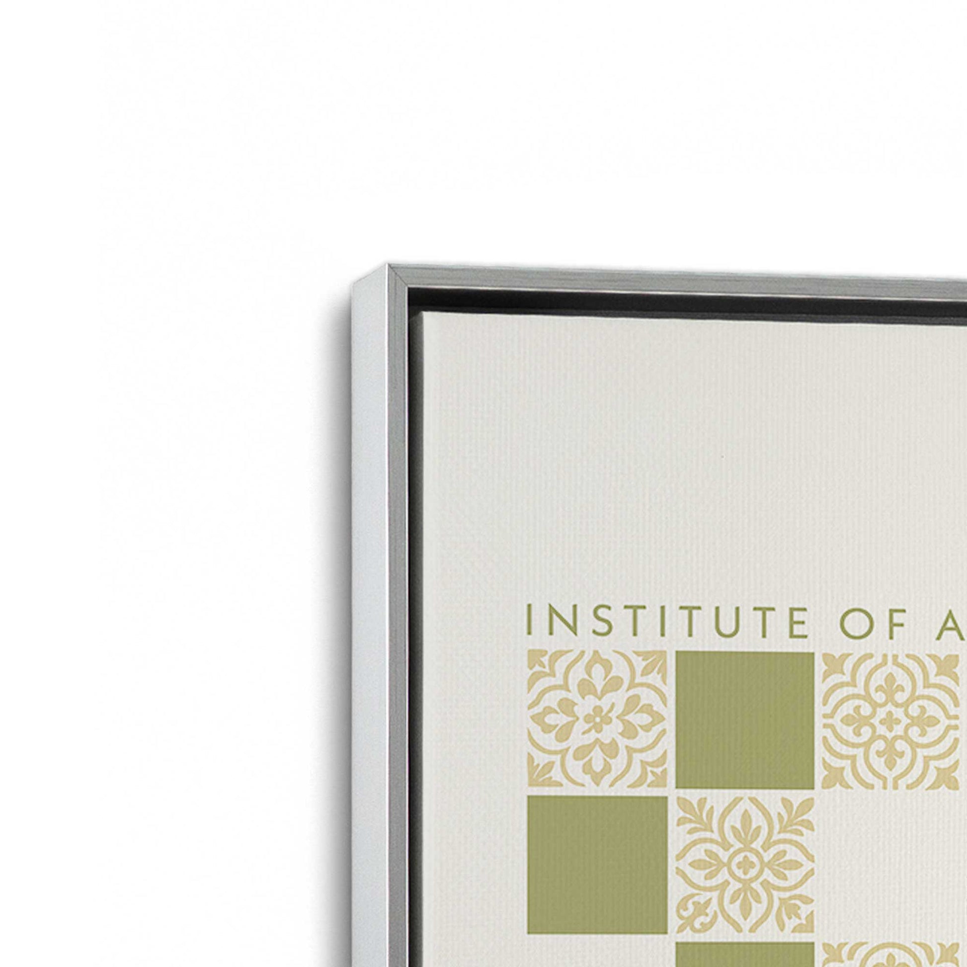 [Color:Polished Chrome], Picture of art in a Polished Chrome frame at an angle