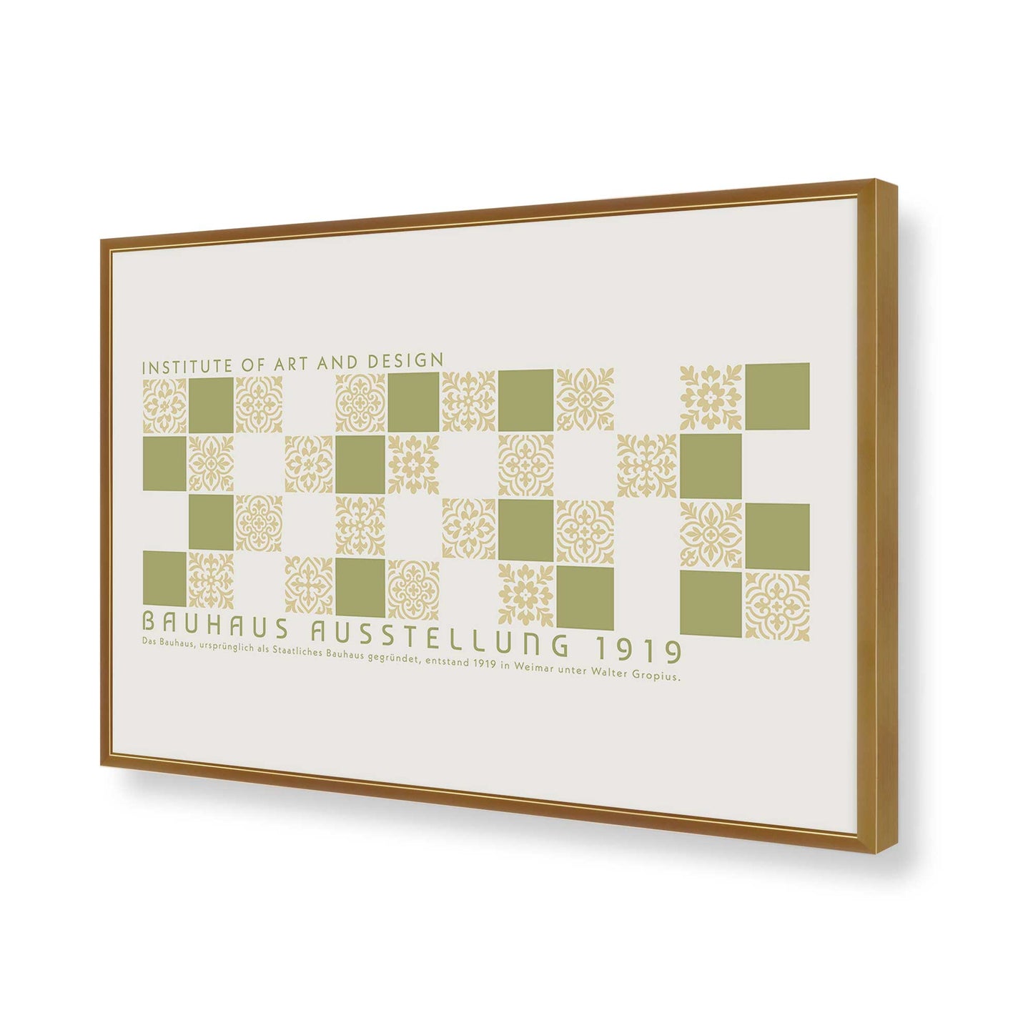[Color:Polished Gold], Picture of art in a Polished Gold frame of the corner