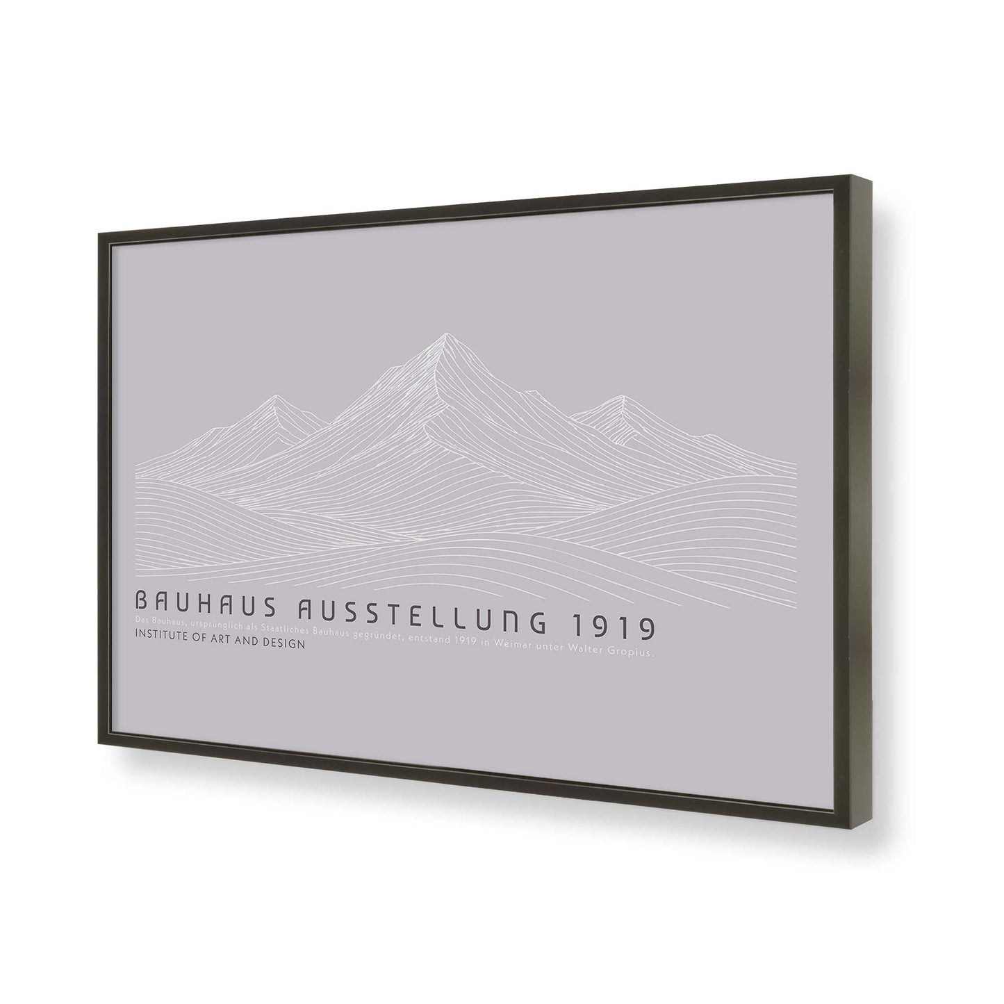 [Color:Satin Black], Picture of art in a Satin Black frame of the corner