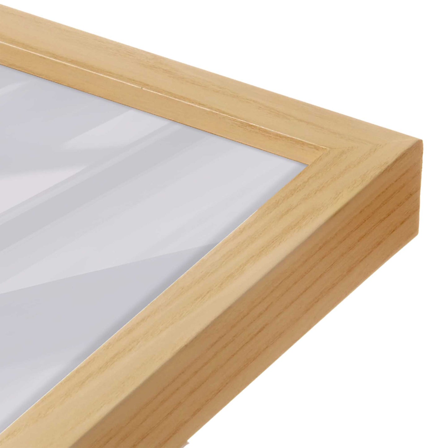 [Color:American Maple], Picture of art in a American Maple frame at an angle