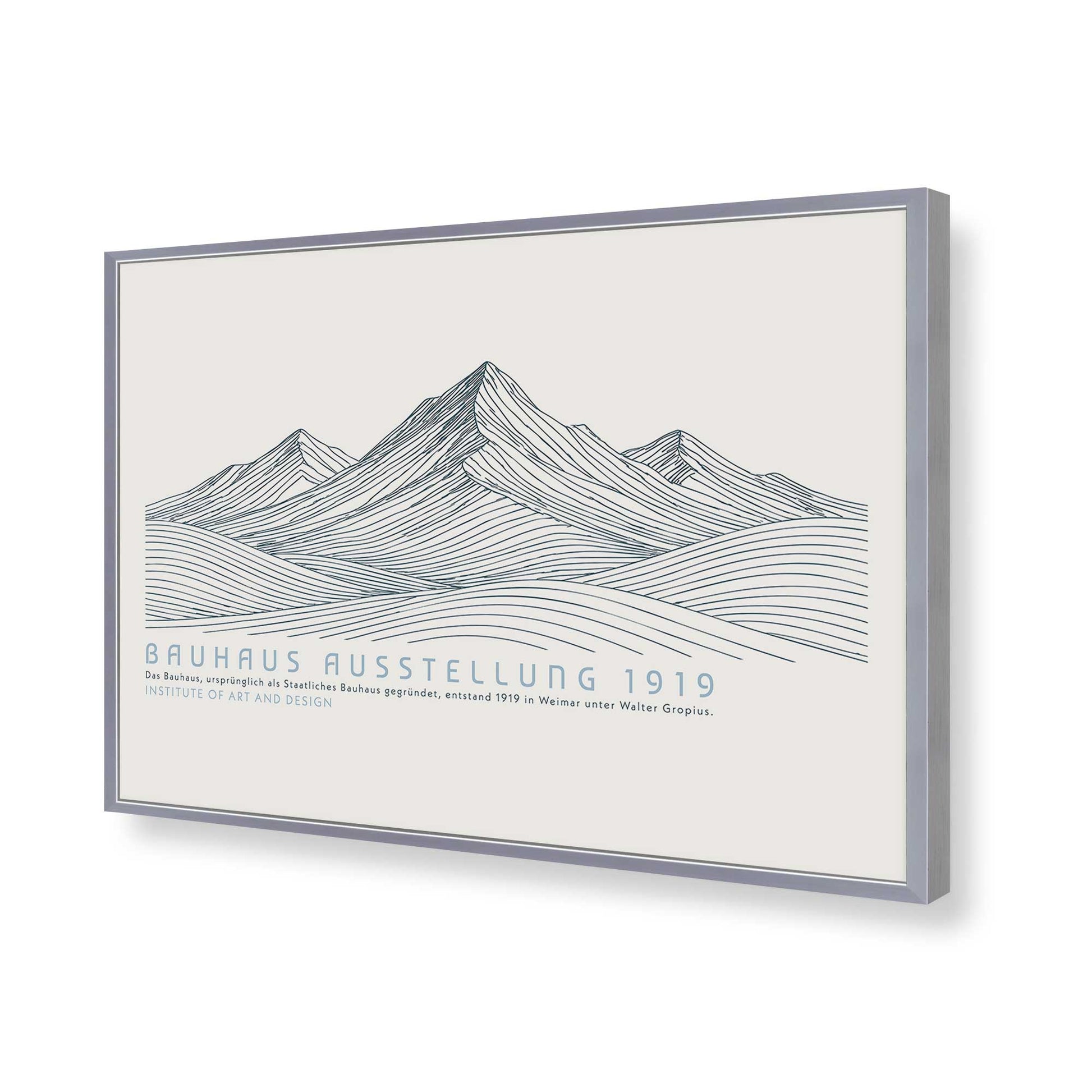 [Color:Polished Chrome], Picture of art in a Polished Chrome frame of the corner