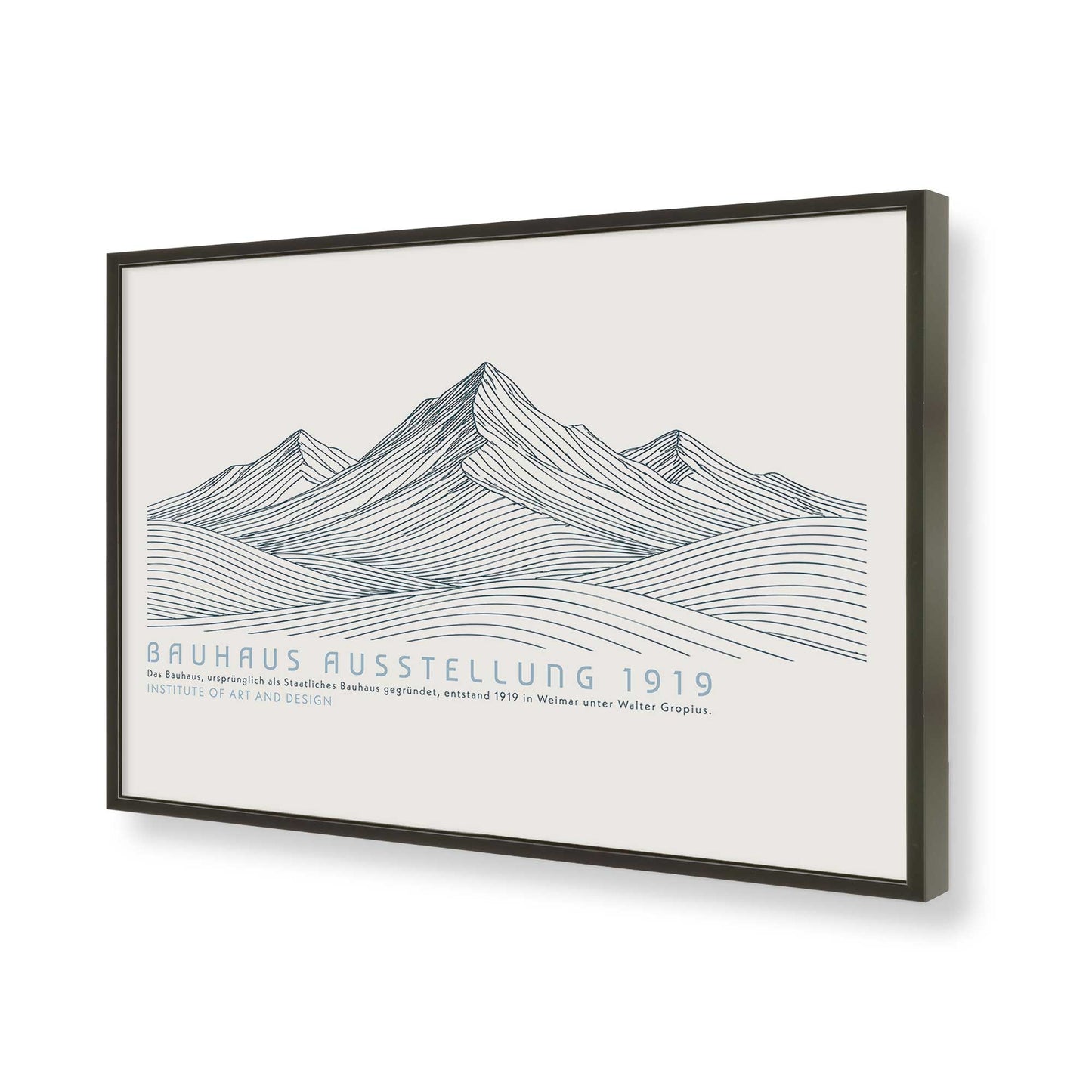 [Color:Satin Black], Picture of art in a Satin Black frame of the corner