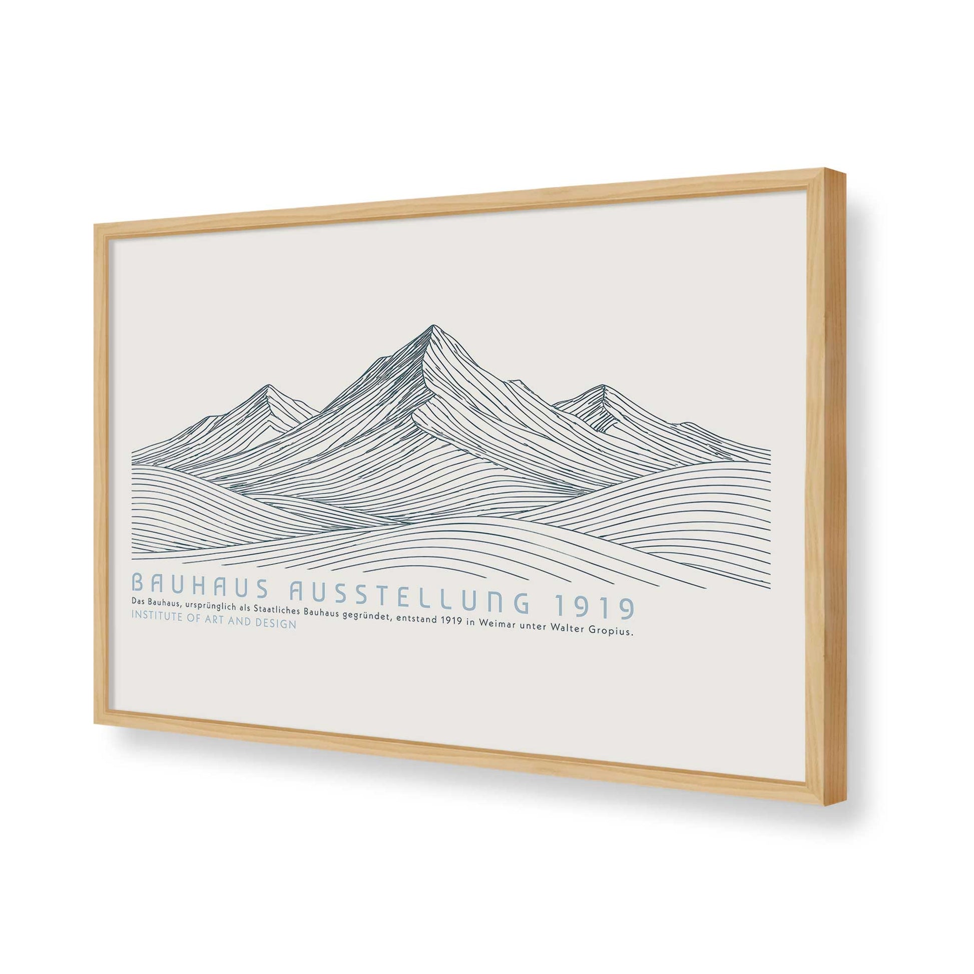 [Color:American Maple], Picture of art in a American Maple frame of the corner