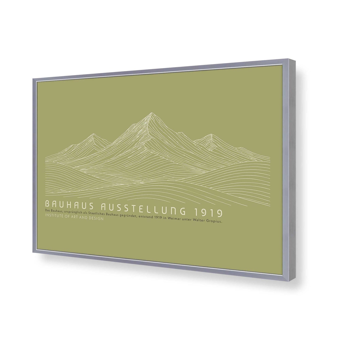[Color:Polished Chrome], Picture of art in a Polished Chrome frame of the corner