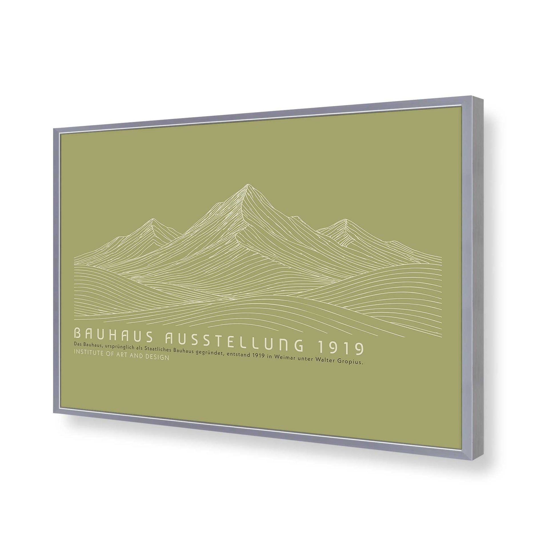 [Color:Polished Chrome], Picture of art in a Polished Chrome frame of the corner