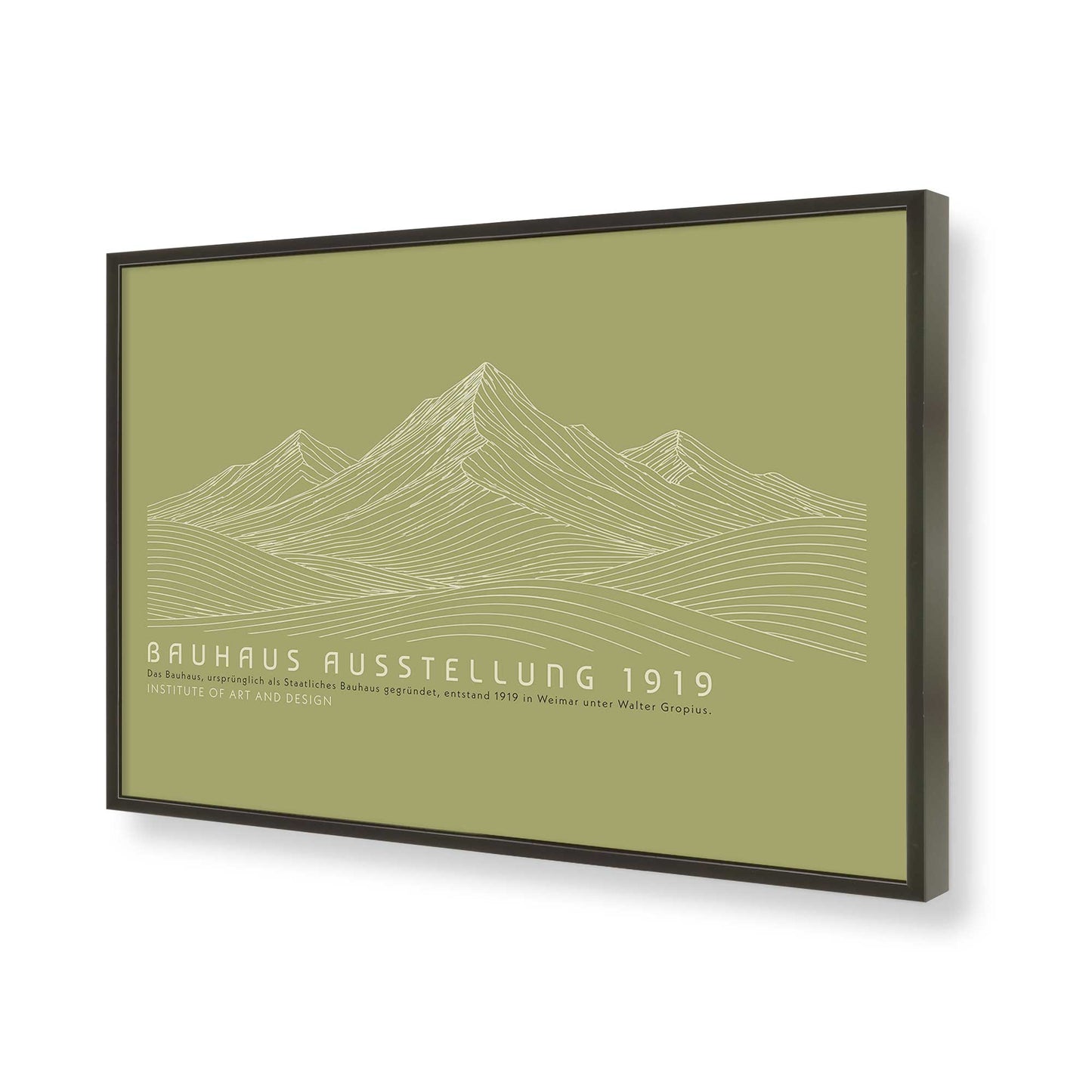 [Color:Satin Black], Picture of art in a Satin Black frame of the corner
