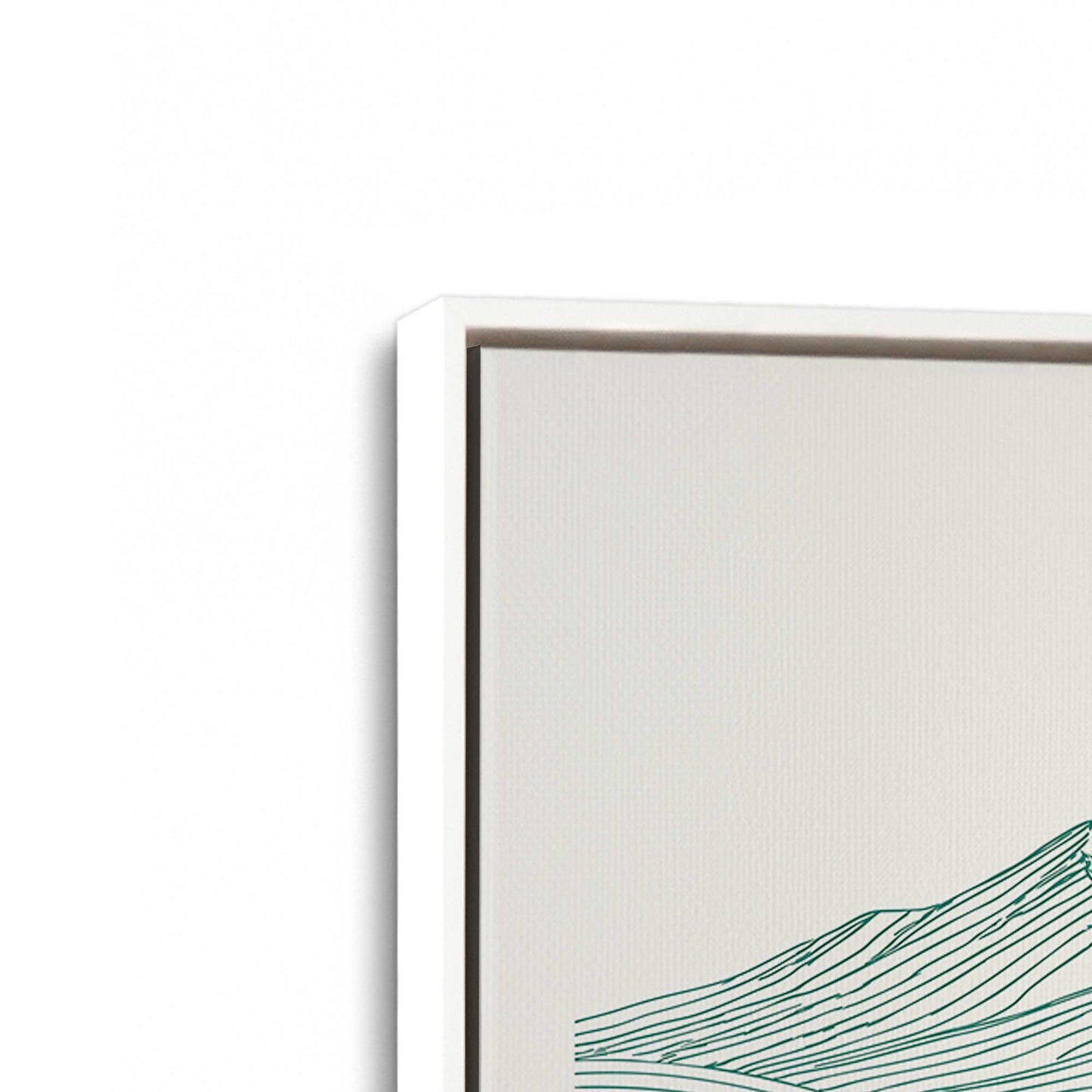 [Color:Opaque White], Picture of art in a White frame at an angle