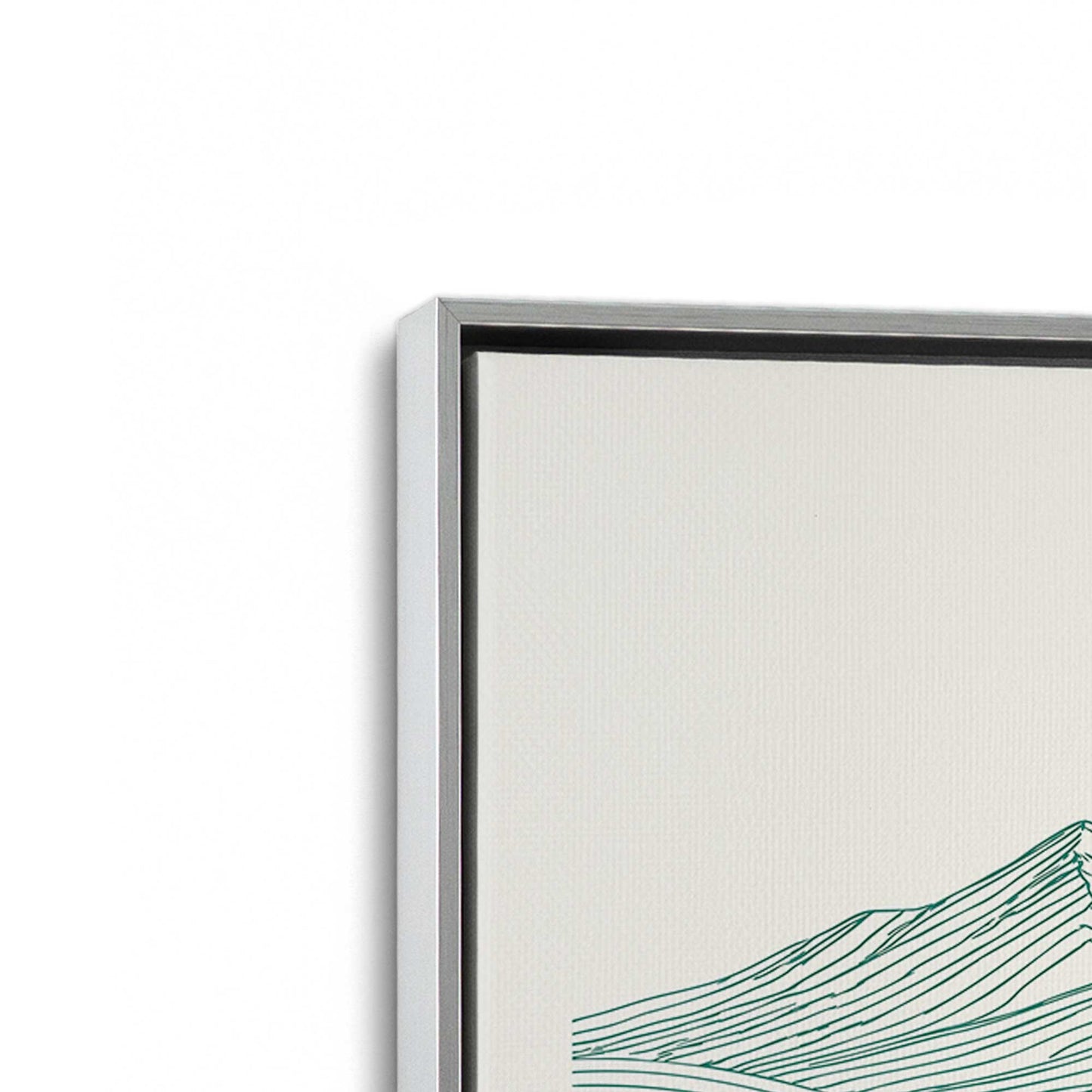 [Color:Polished Chrome], Picture of art in a Polished Chrome frame at an angle