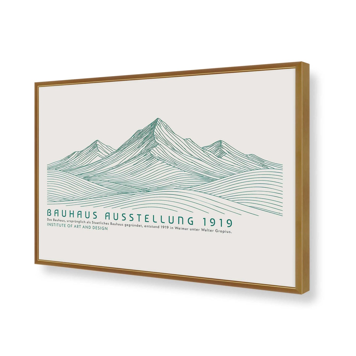 [Color:Polished Gold], Picture of art in a Polished Gold frame of the corner