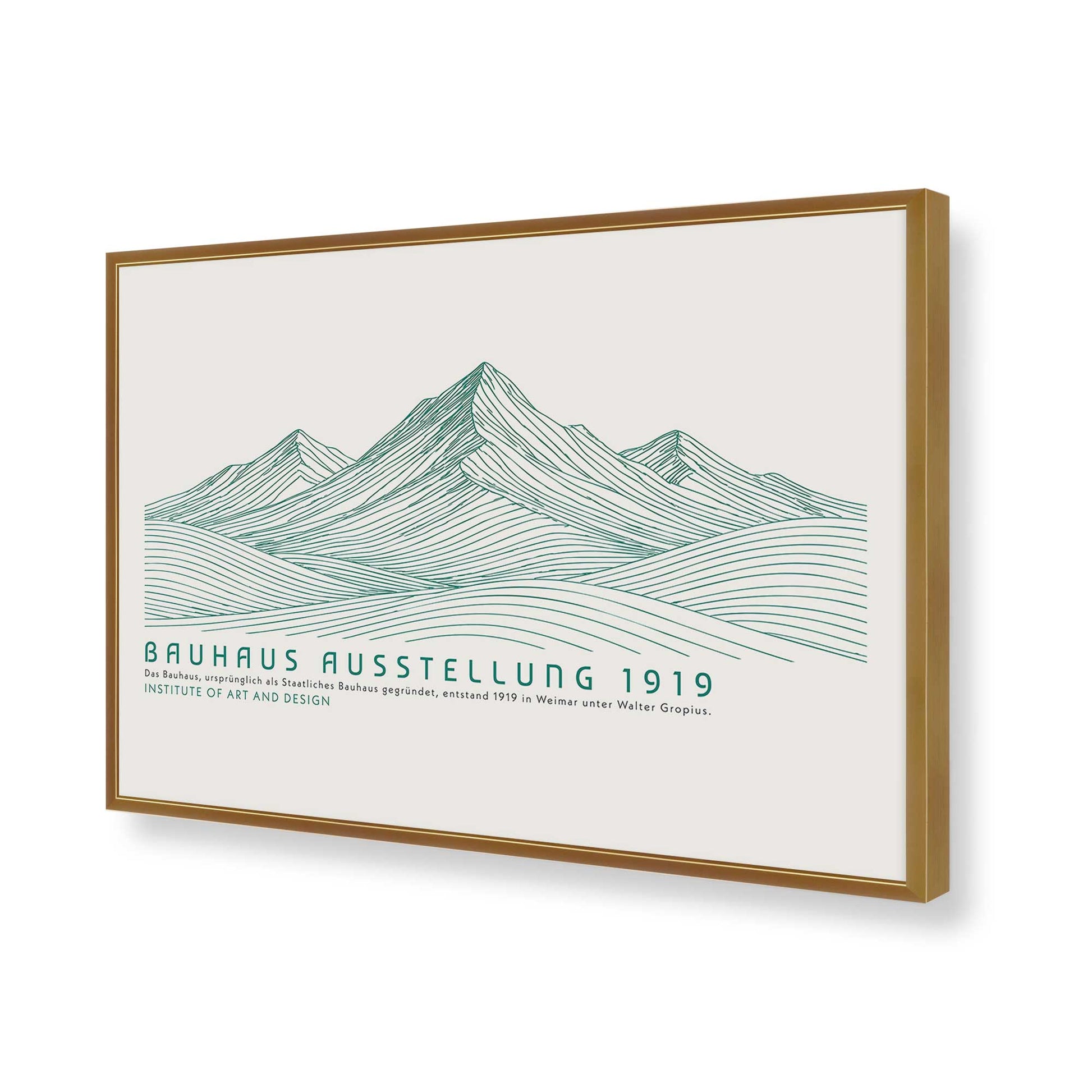 [Color:Polished Gold], Picture of art in a Polished Gold frame of the corner