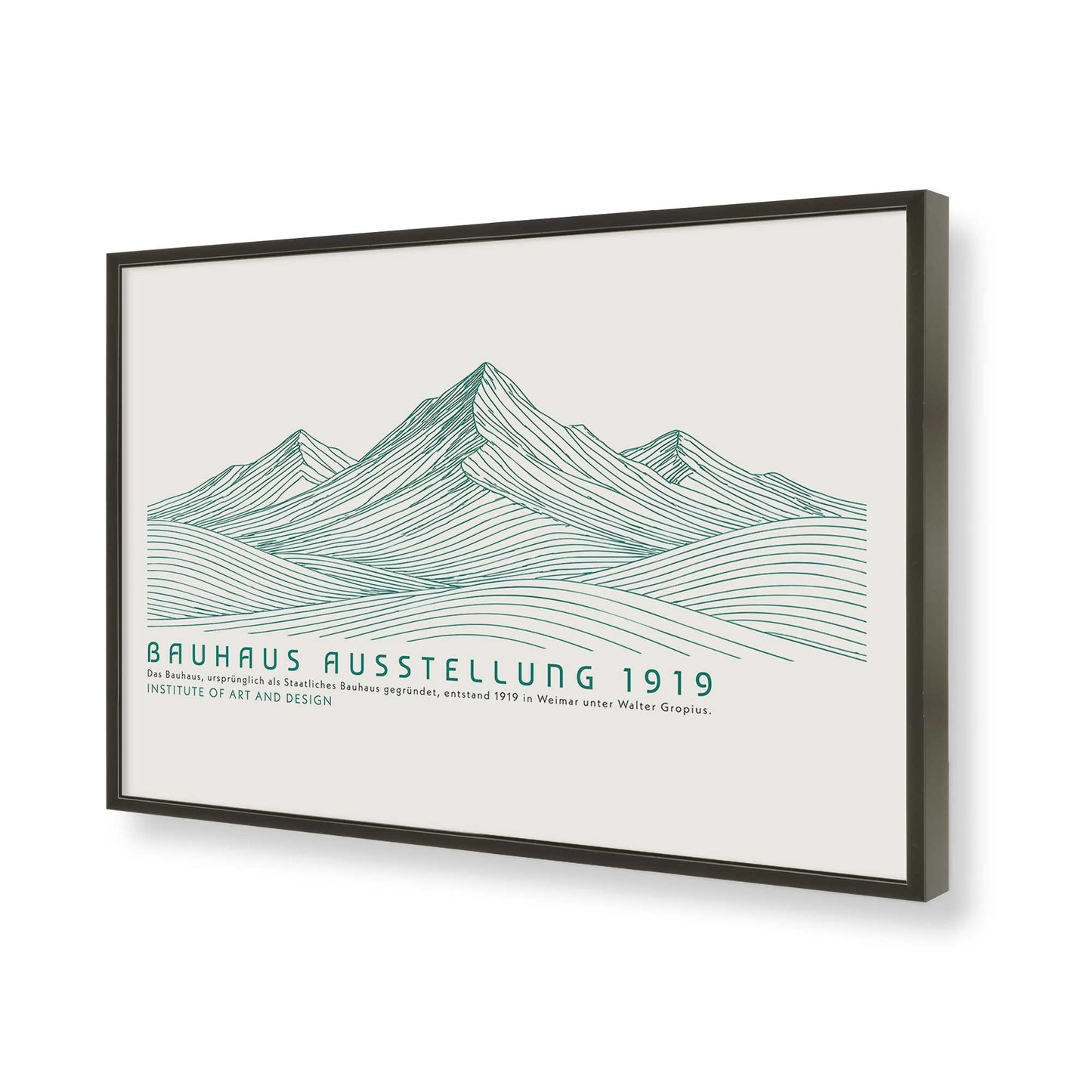 [Color:Satin Black], Picture of art in a Satin Black frame of the corner