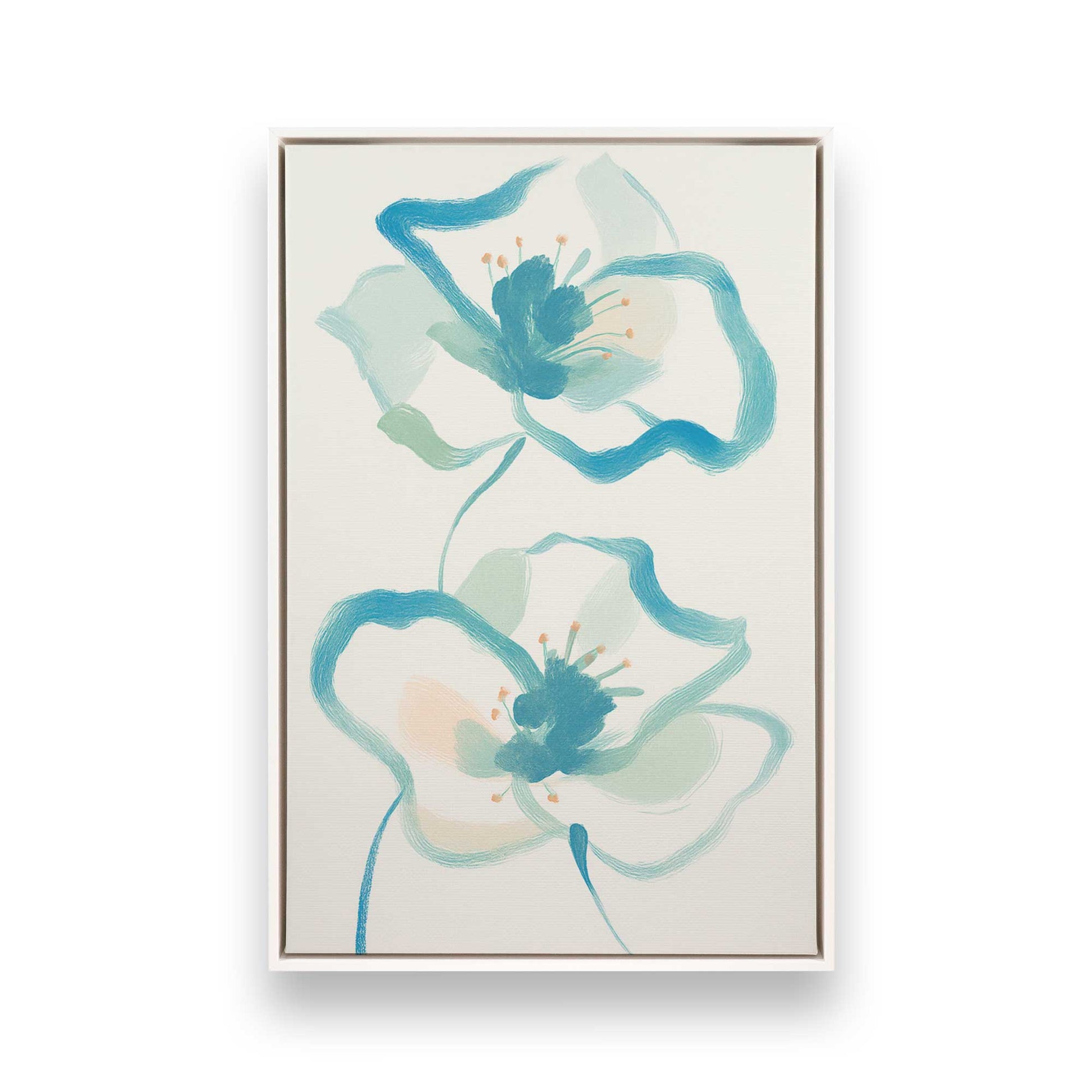 [Color:Opaque White], Picture of art in a White frame