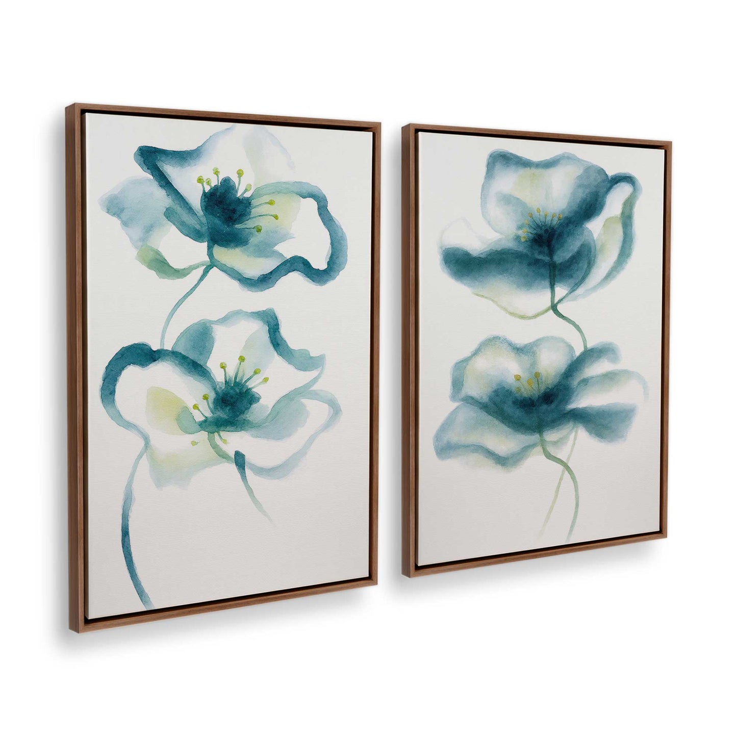 [Color:Walnut], Picture of art in a Walnut frame at an angle