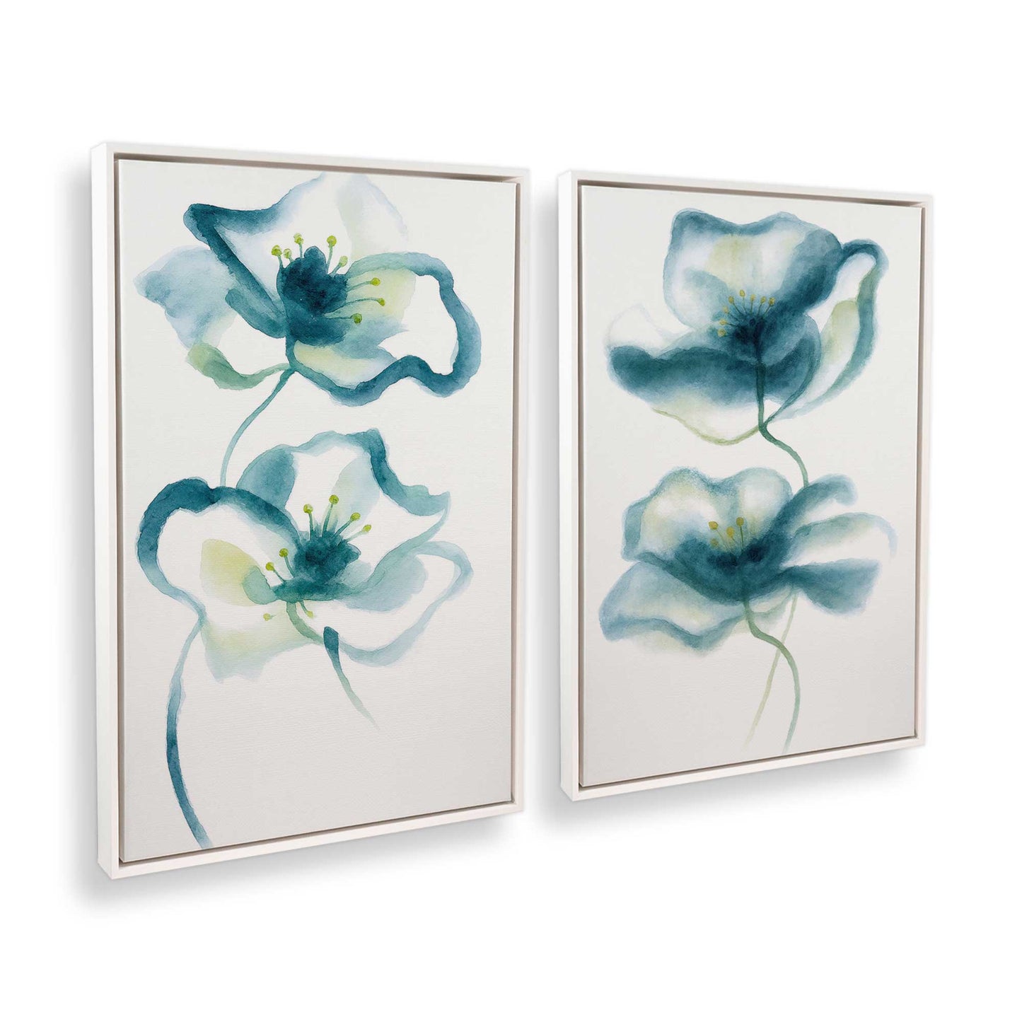[Color:Opaque White], Picture of art in a White frame at an angle