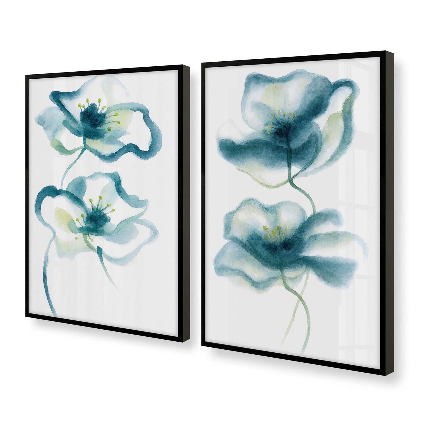 [Color:Satin Black], Picture of art in a Satin Black frame at an angle