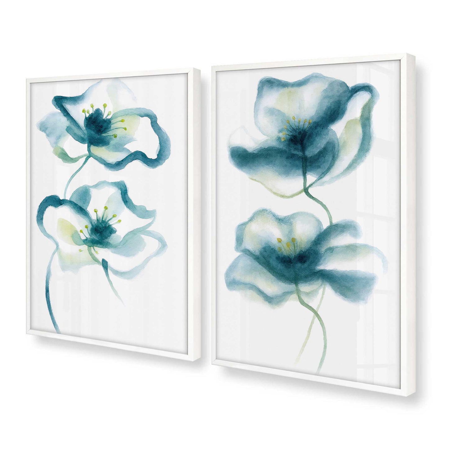 [Color:Opaque White], Picture of art in a Opaque White frame at an angle
