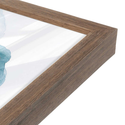 [Color:Walnut], Picture of art in a Walnut frame of the corner