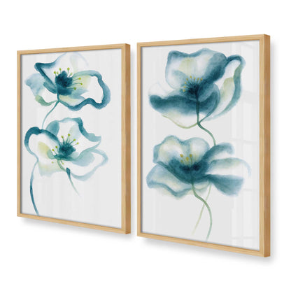 [Color:American Maple], Picture of art in a American Maple frame at an angle