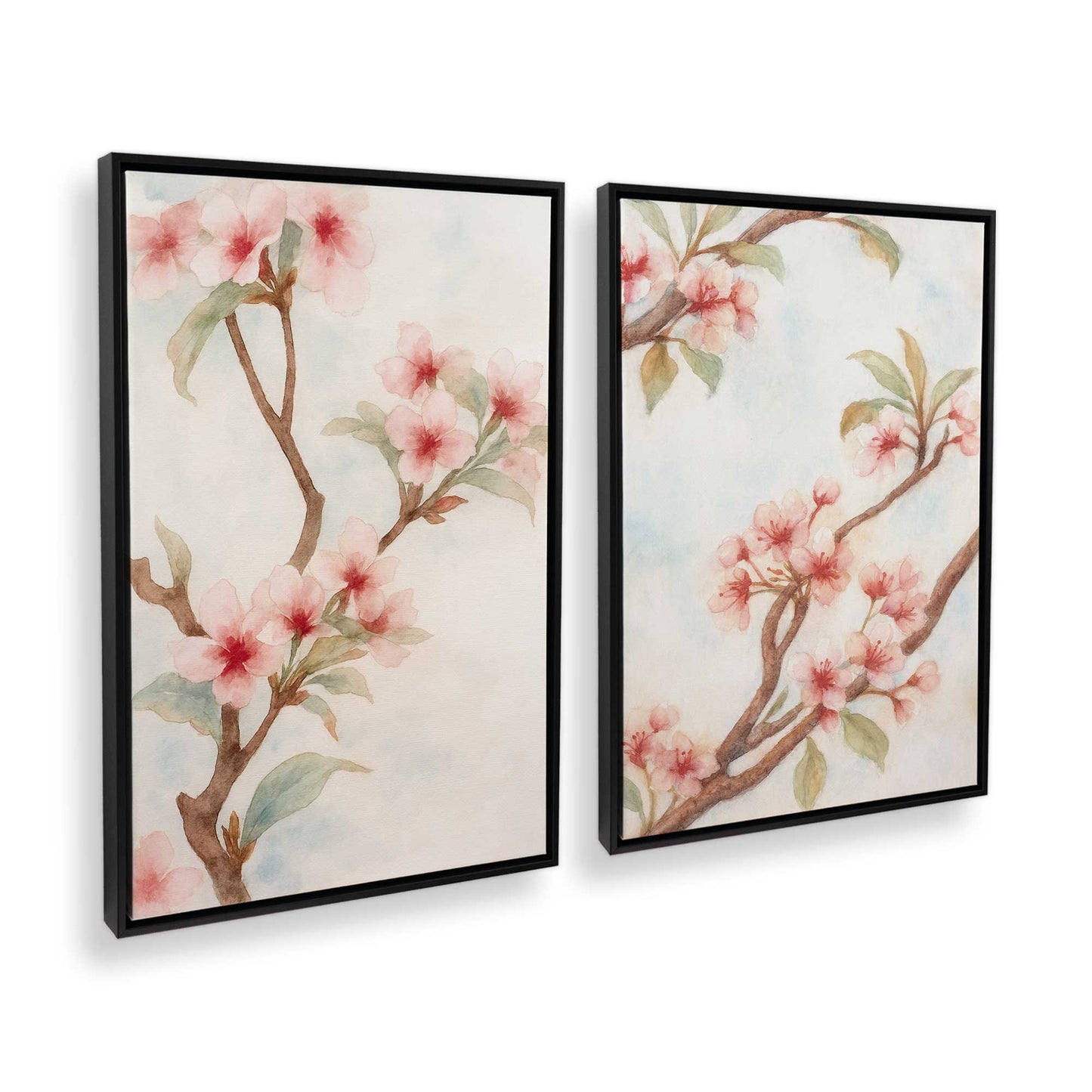 [Color:Satin Black], Picture of art in a Satin Black frame at an angle