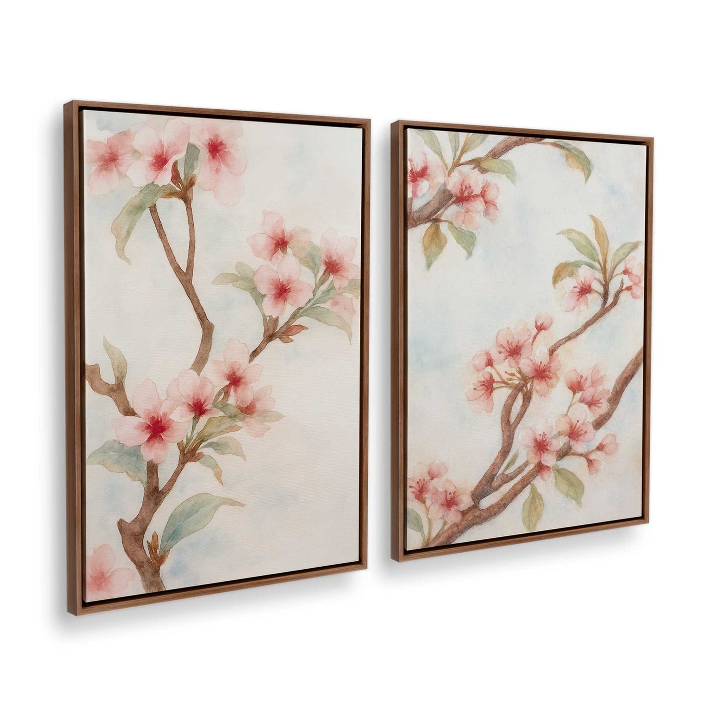 [Color:Walnut], Picture of art in a Walnut frame at an angle