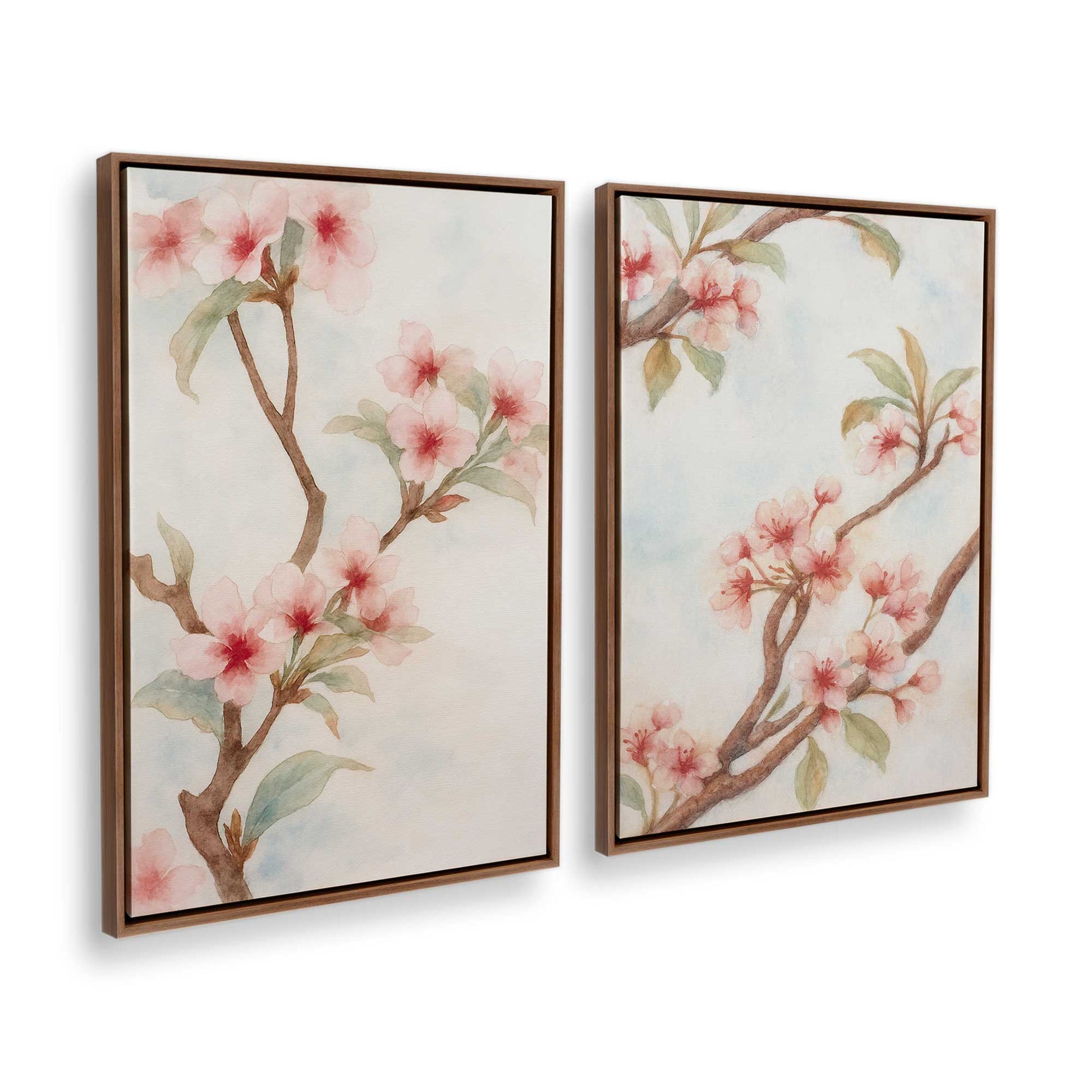 [Color:Walnut], Picture of art in a Walnut frame at an angle