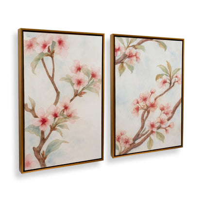 [Color:Polished Gold], Picture of art in a Polished Gold frame at an angle