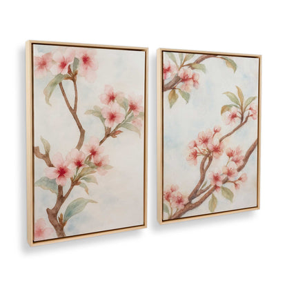 [Color:American Maple], Picture of art in a American Maple frame at an angle