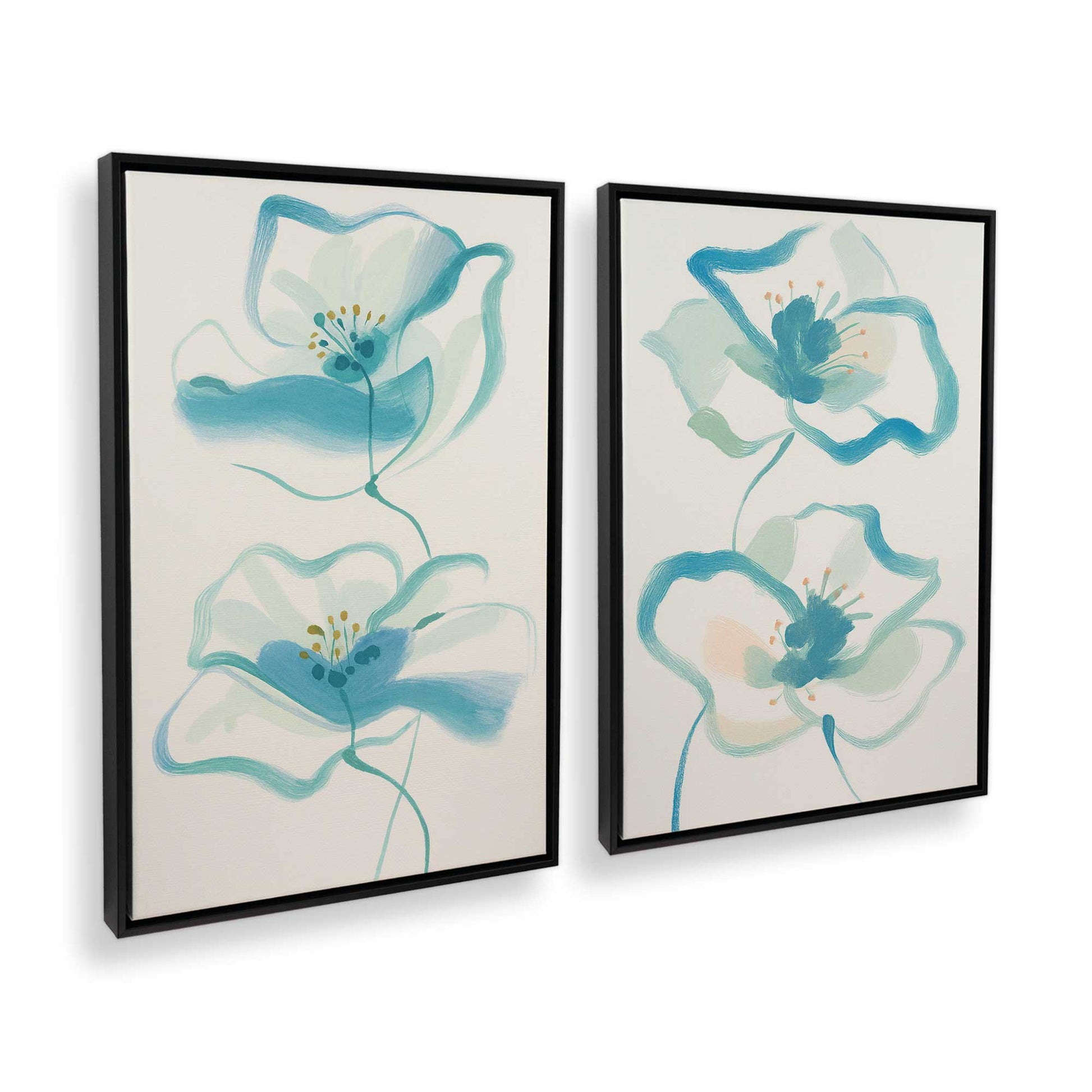 [Color:Satin Black], Picture of art in a Satin Black frame at an angle