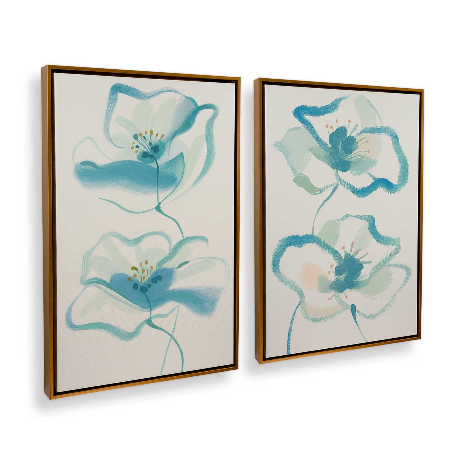 [Color:Polished Gold], Picture of art in a Polished Gold frame at an angle