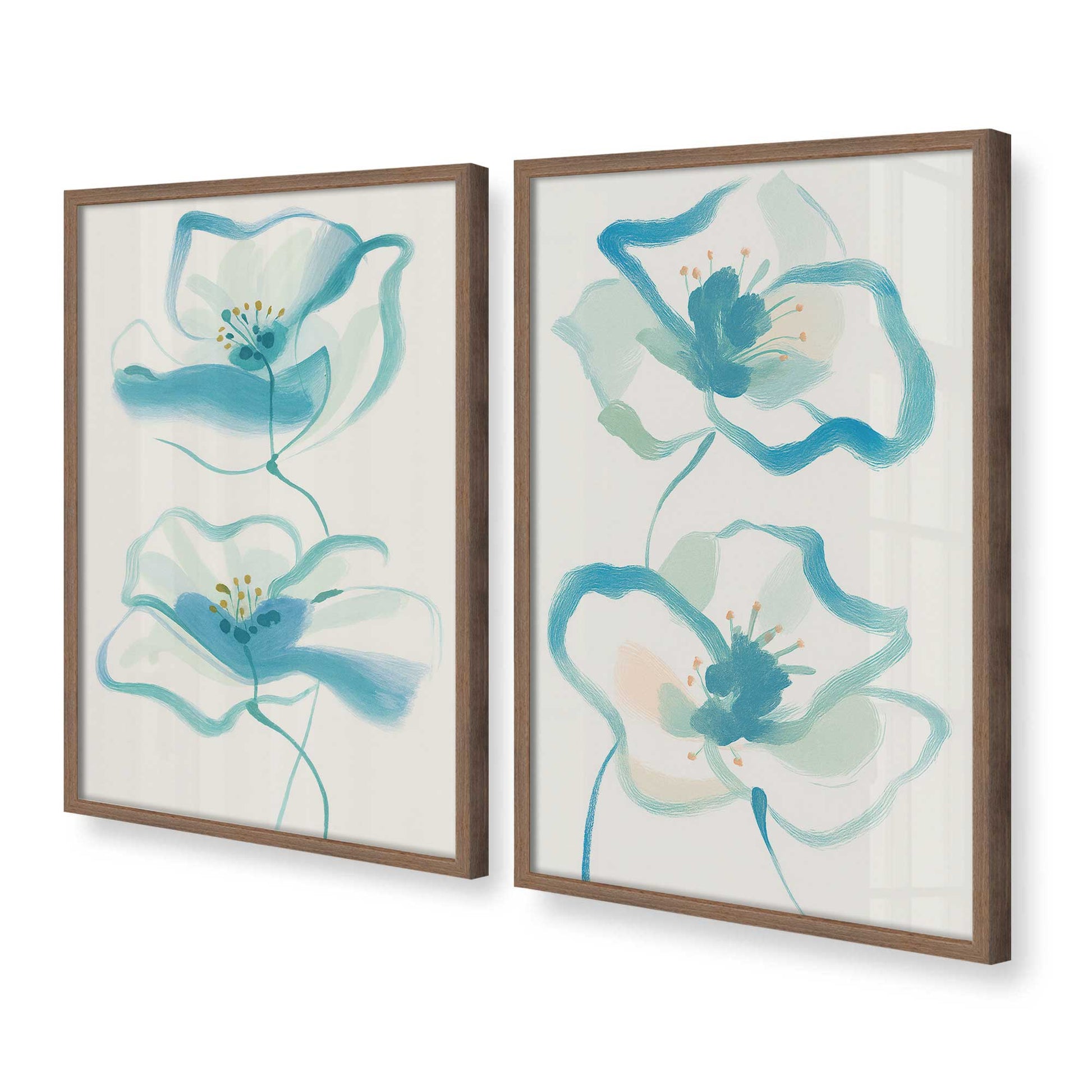 [Color:Walnut], Picture of art in a Walnut frame at an angle