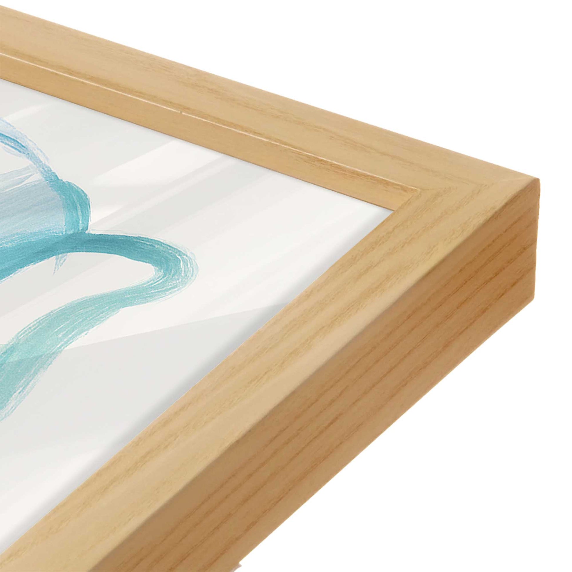 [Color:American Maple], Picture of art in a American Maple frame of the corner