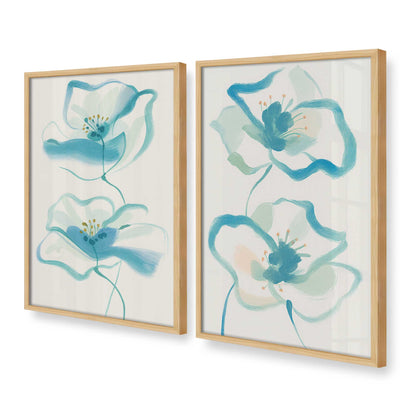 [Color:American Maple], Picture of art in a American Maple frame at an angle