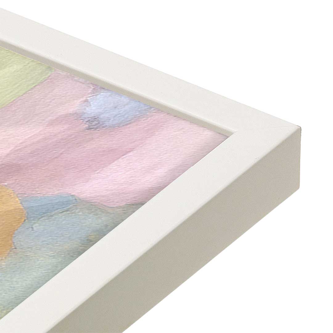 [Color:Opaque White], Picture of art in a Opaque White frame of the corner