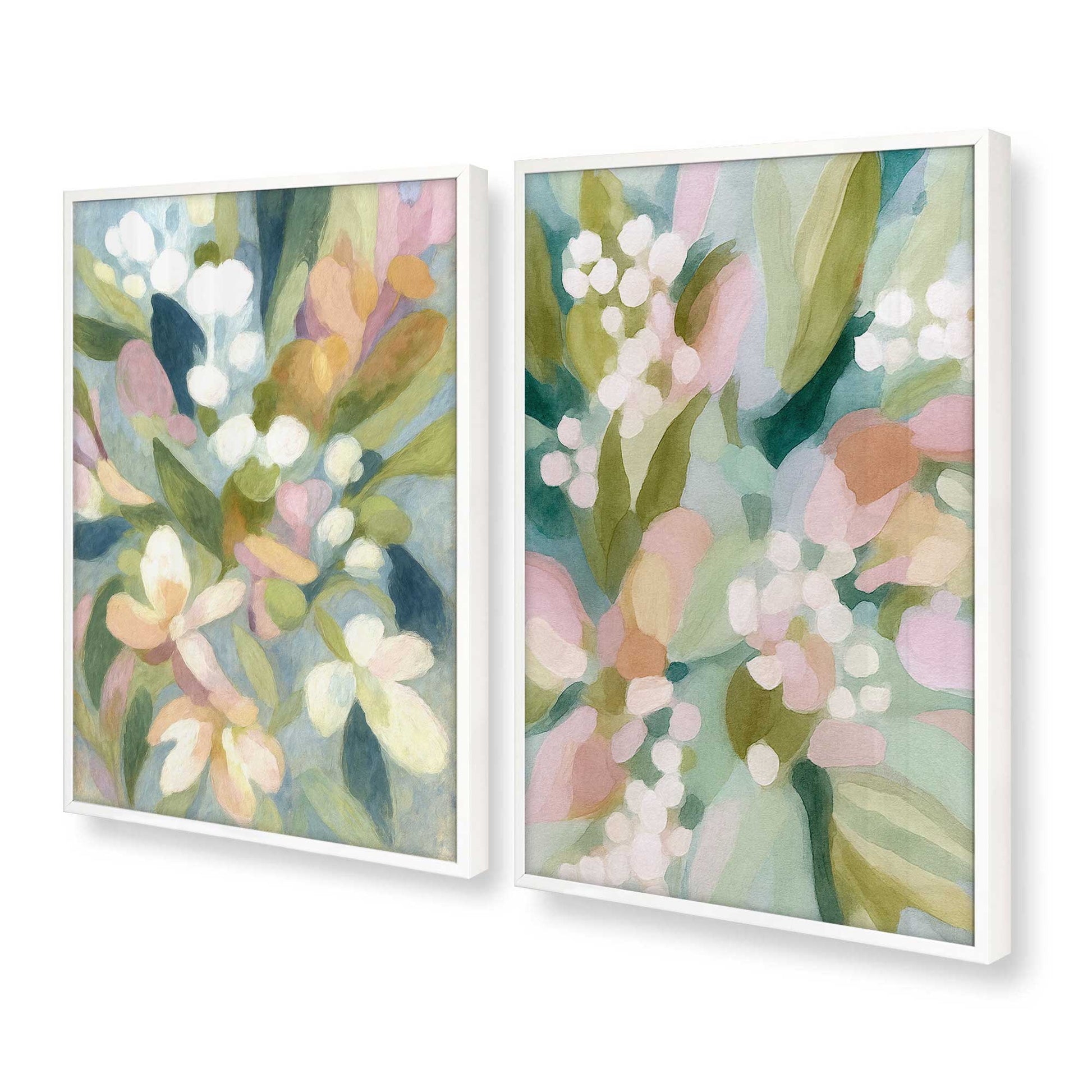 [Color:Opaque White], Picture of art in a Opaque White frame at an angle