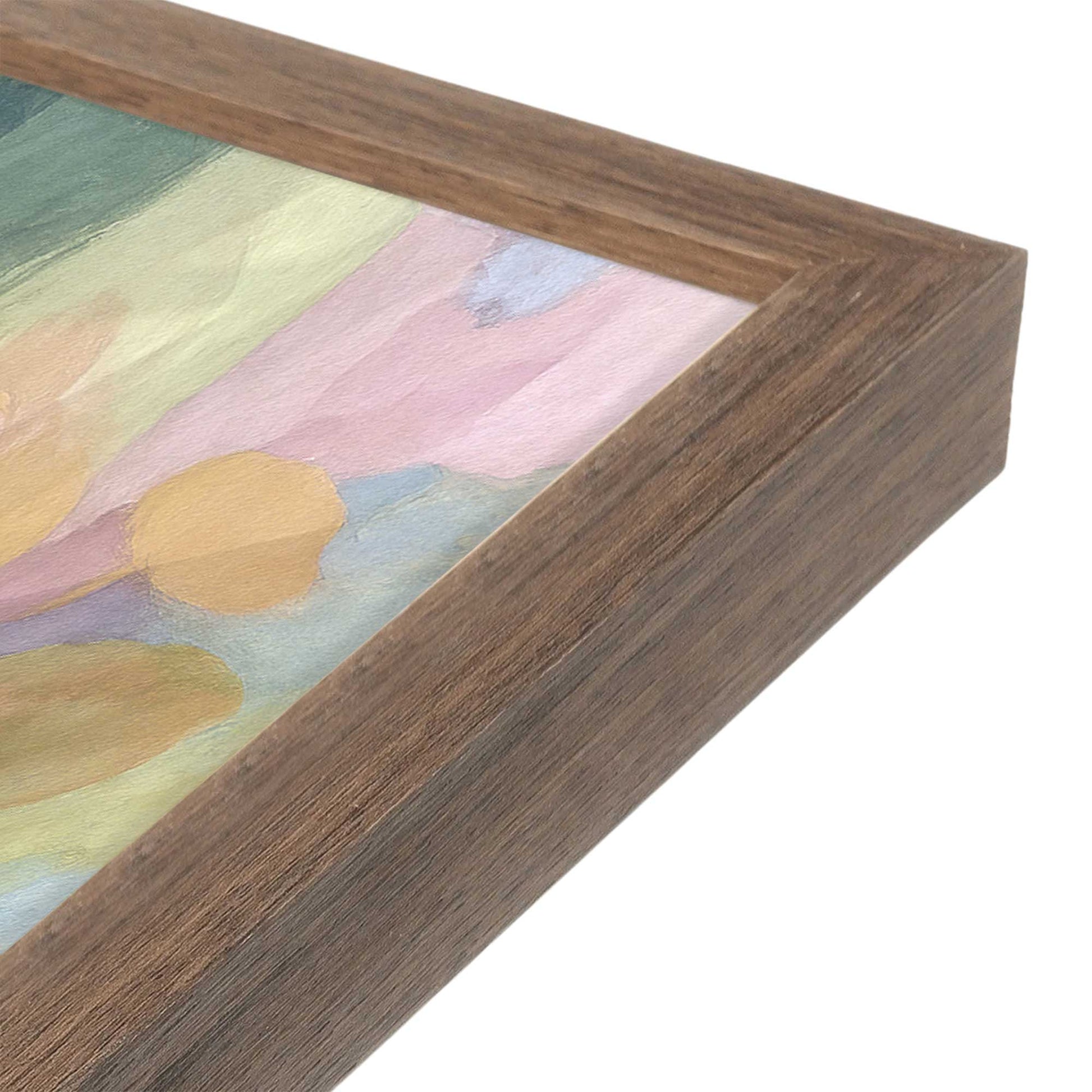 [Color:Walnut], Picture of art in a Walnut frame of the corner