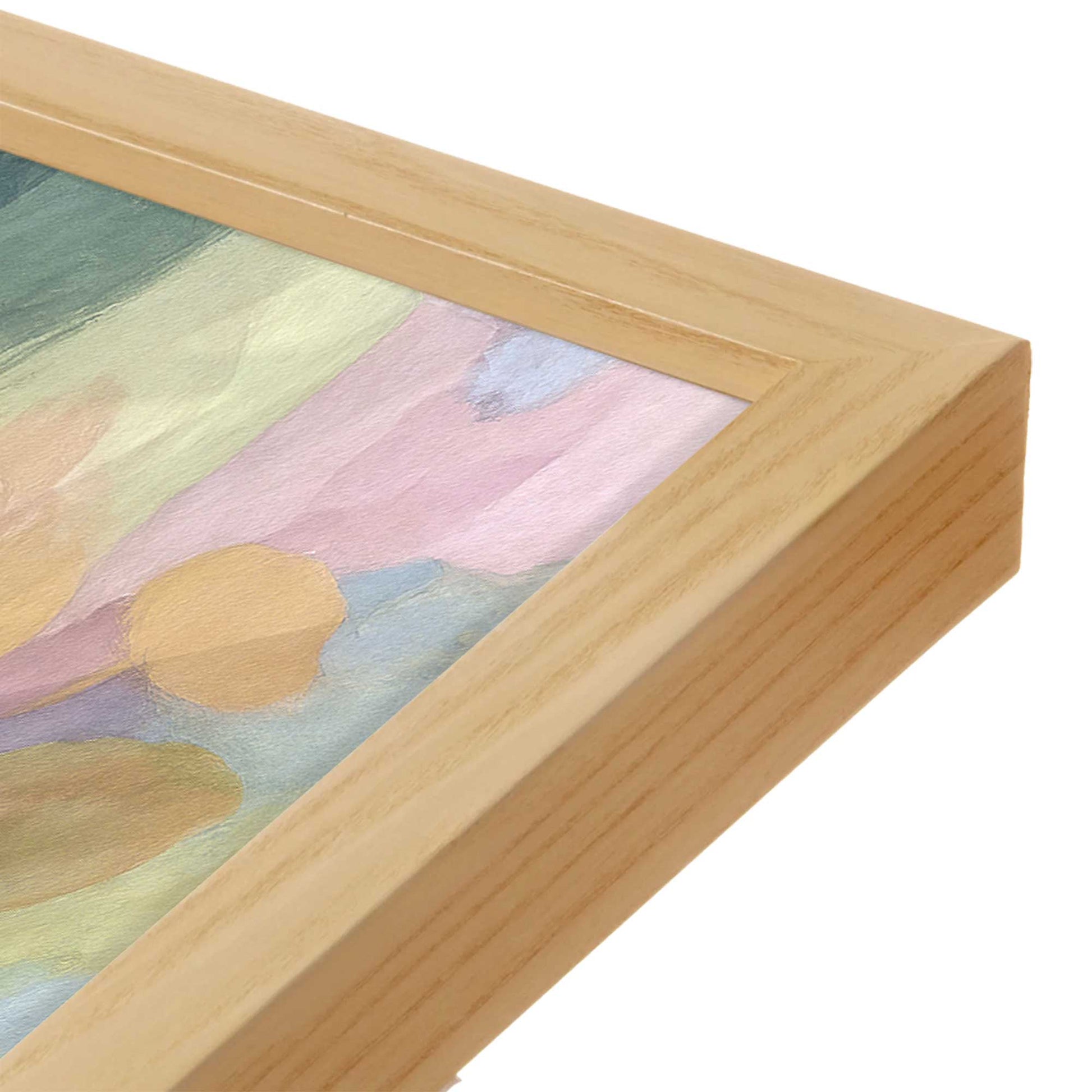 [Color:American Maple], Picture of art in a American Maple frame of the corner