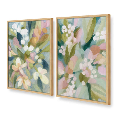 [Color:American Maple], Picture of art in a American Maple frame at an angle