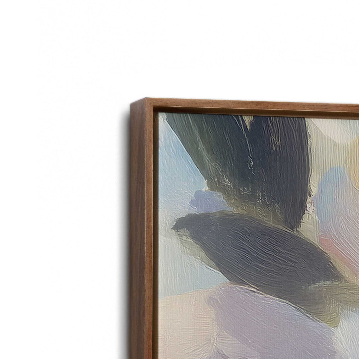 [Color:Walnut], Picture of the corner of the art