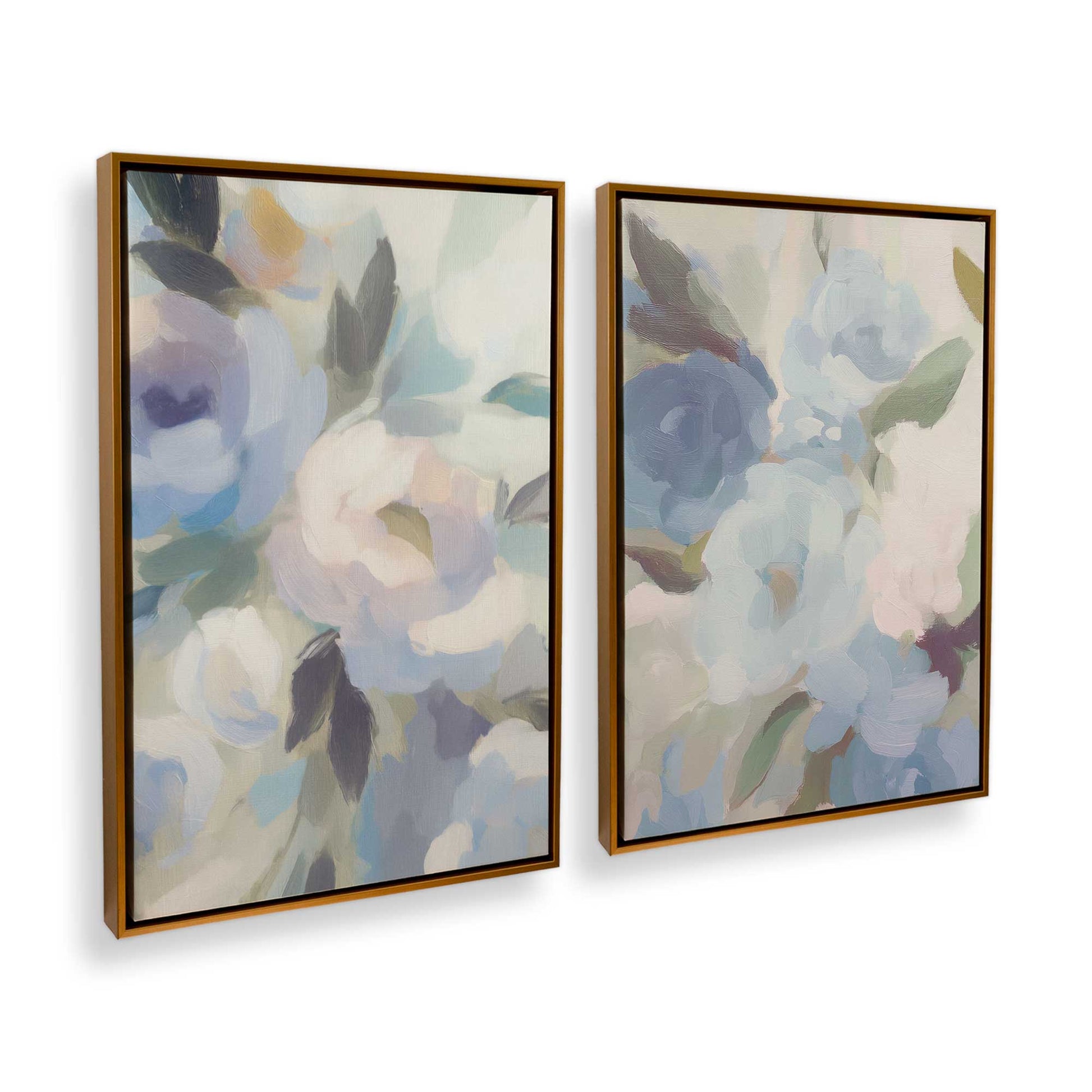 [Color:Polished Gold], Picture of art in a Polished Gold frame at an angle