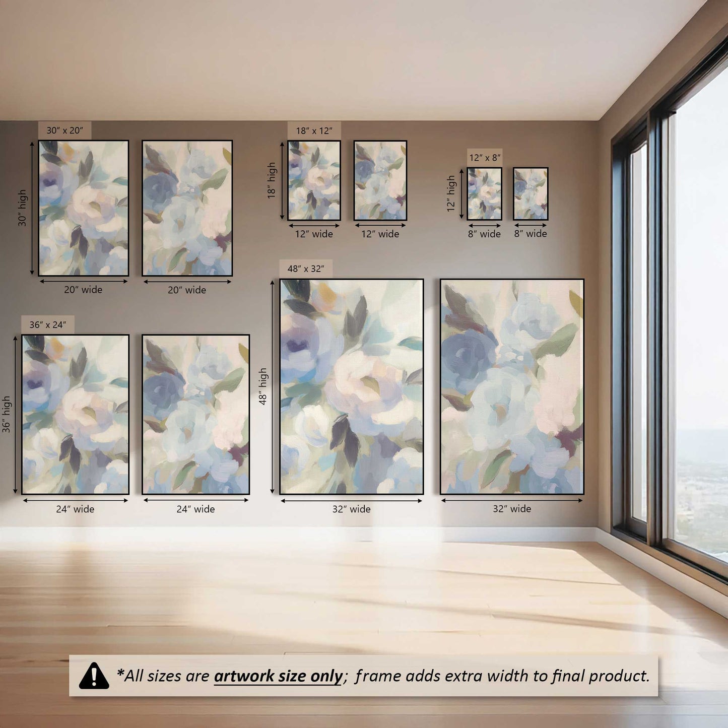 Pastel Petal Drift, Set of 2 Canvas Prints