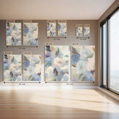 Pastel Petal Drift, Set of 2 Canvas Prints