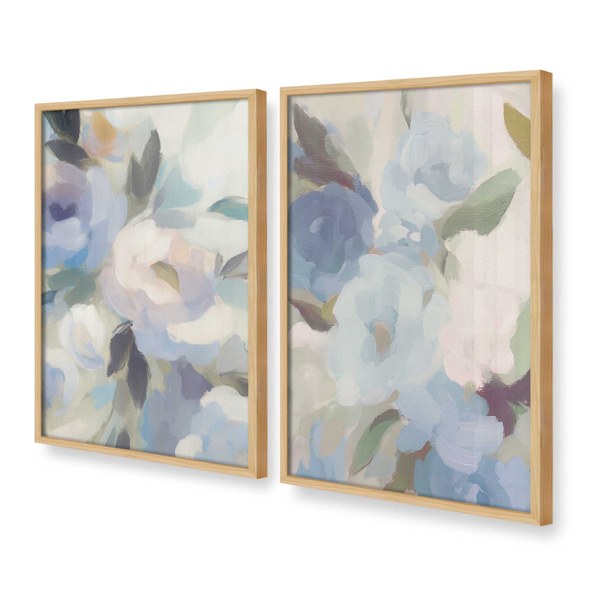[Color:American Maple], Picture of art in a American Maple frame at an angle