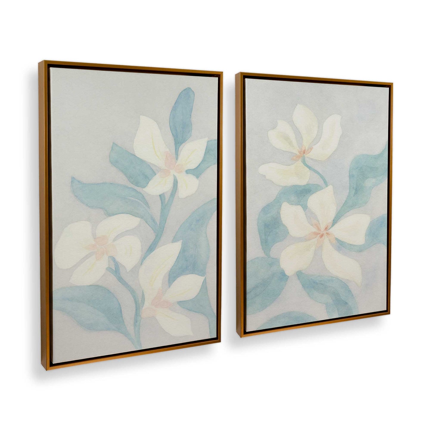 [Color:Polished Gold], Picture of art in a Polished Gold frame at an angle