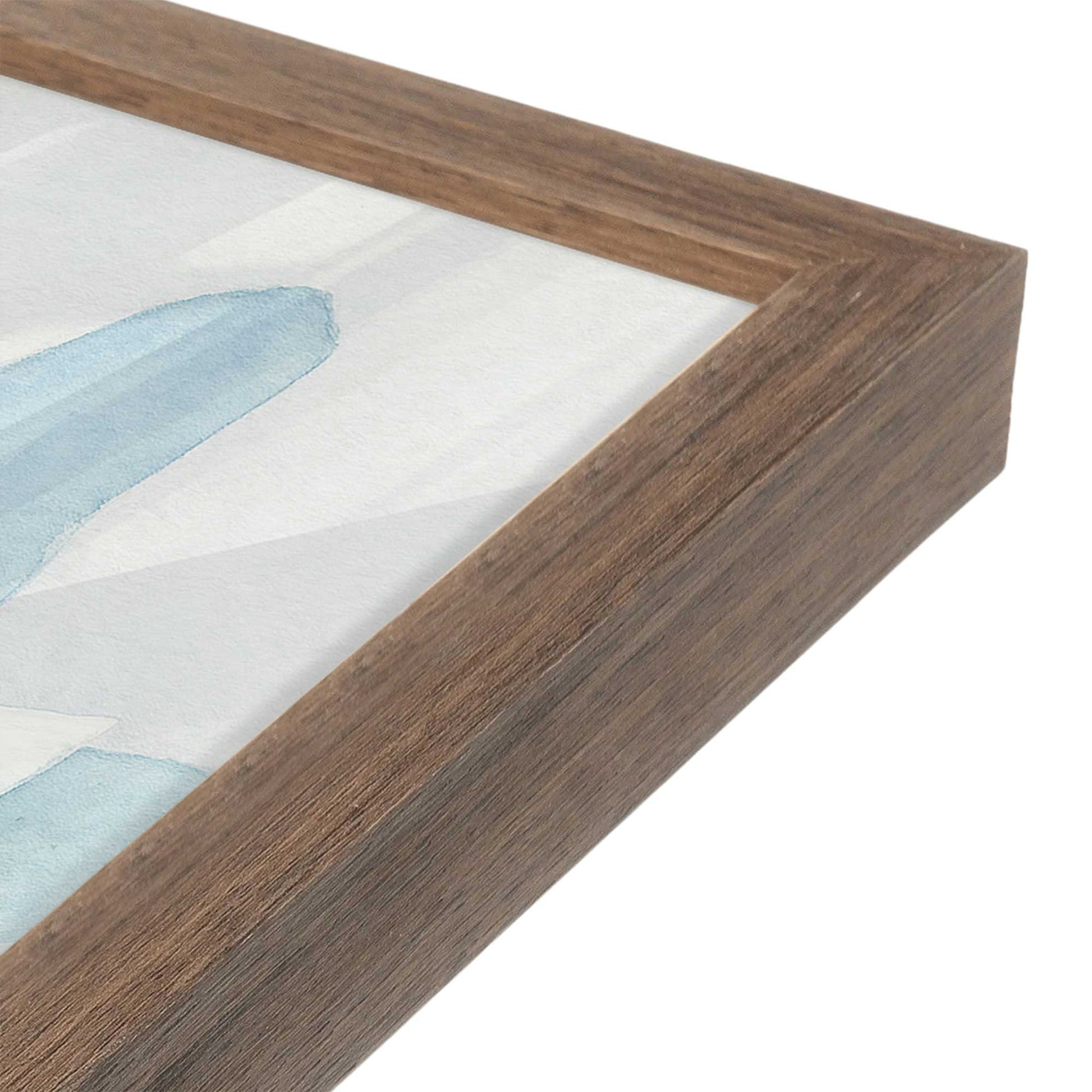 [Color:Walnut], Picture of art in a Walnut frame of the corner